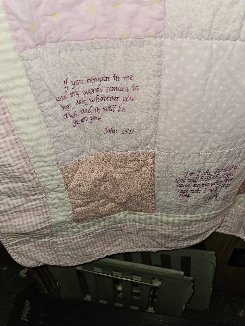 Handmade Pink Patchwork Baby Quilt